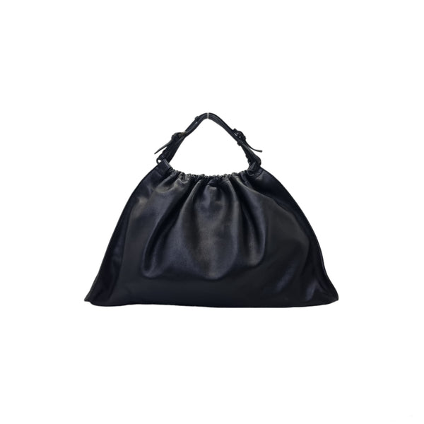 Gucci Gather Soft Leather Top Handle Shw (Black)