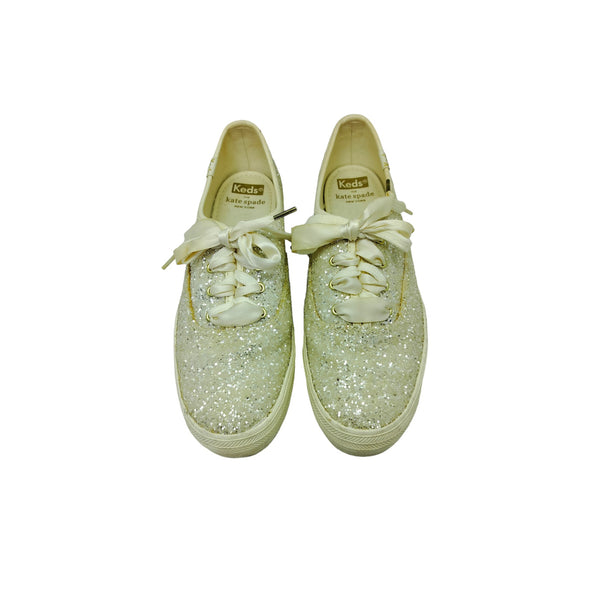 Kate Spade Keds New York Triple Glitter Sneakers (Cream)