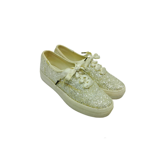Kate Spade Keds New York Triple Glitter Sneakers (Cream)