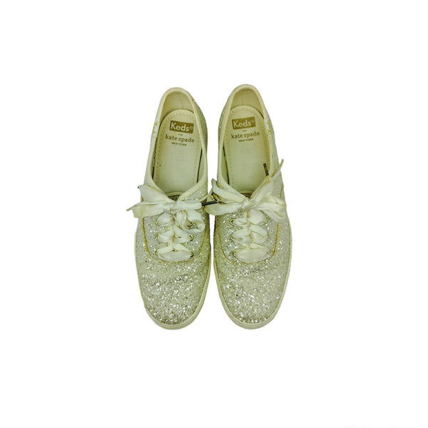 Kate Spade Keds New York Triple Glitter Sneakers (Cream)