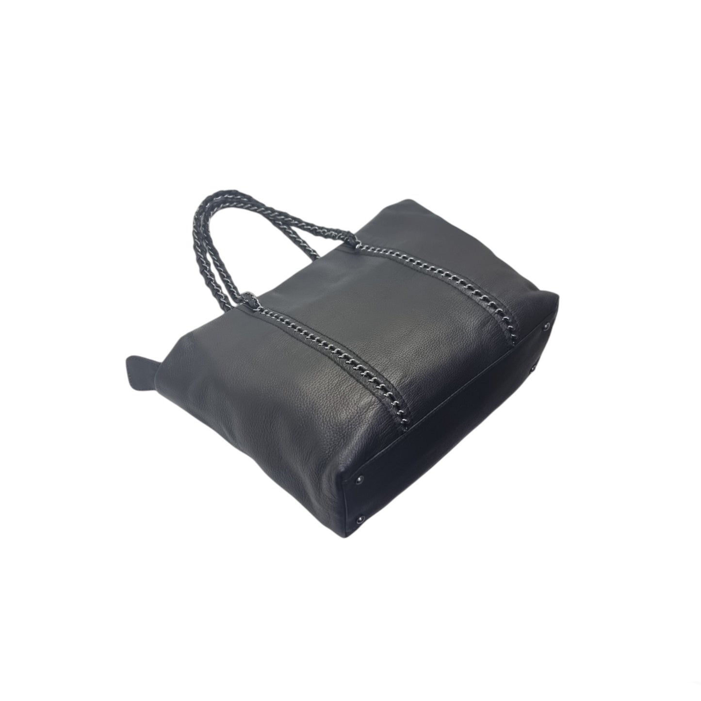 Chanel Luxe Ligne Leather Shoulder Bag Shw (Black)