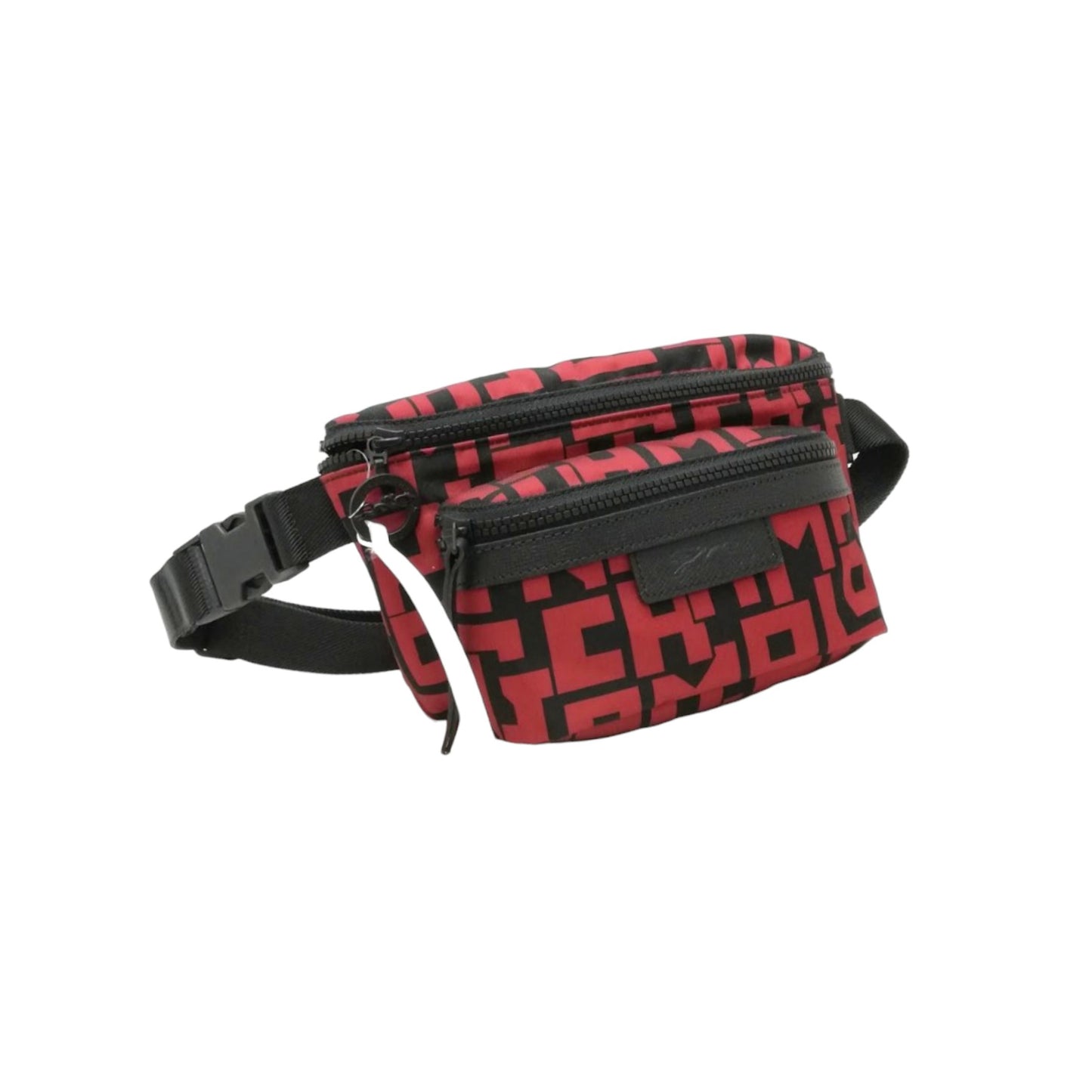 Longchamp Bumbag LPG Canvas Cowhide Leather (Red/Black)