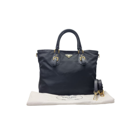 Prada BN1826 Nylon Tote Ghw (Black)