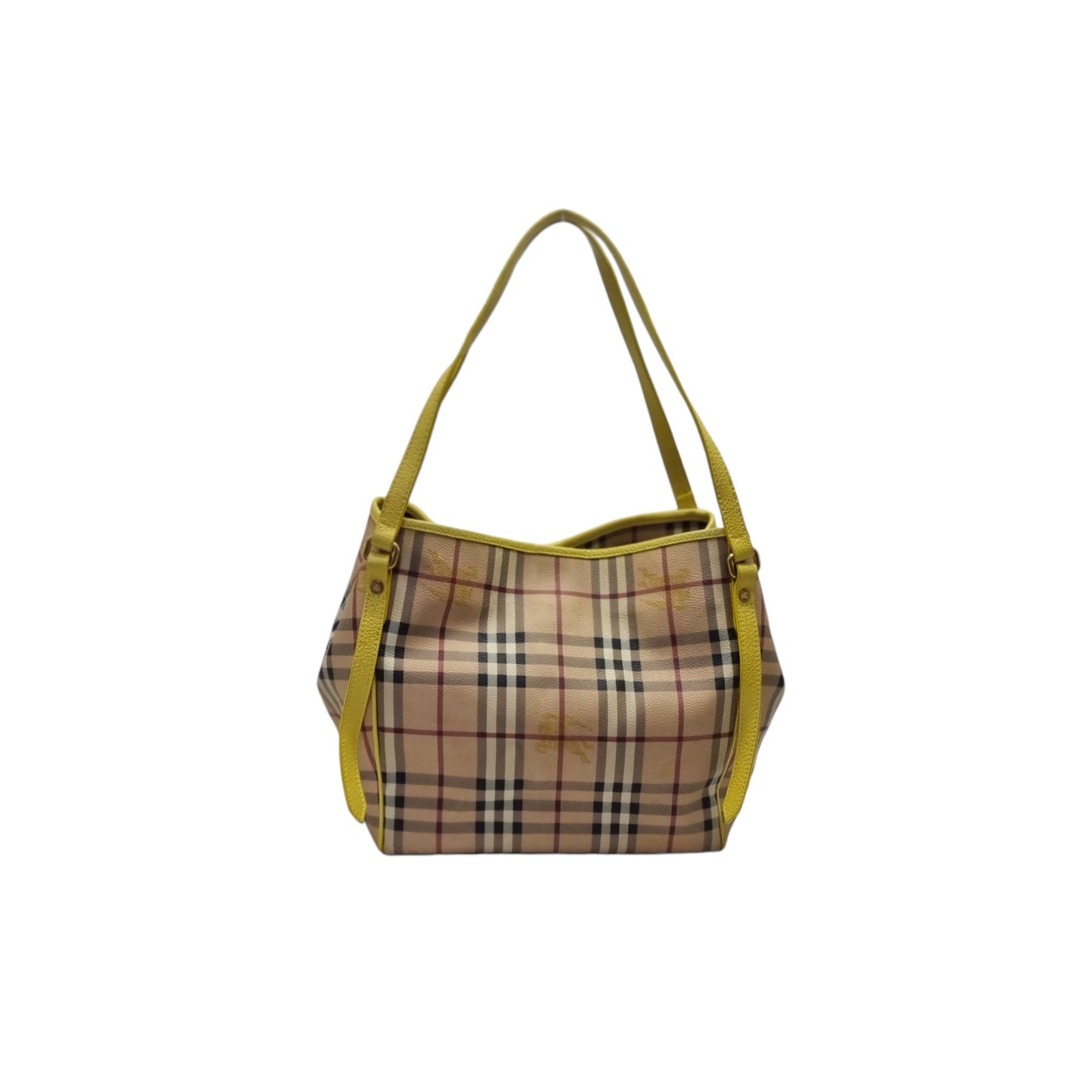 Burberry Haymarket Check Canterbury Canvas Hobo Bag Ghw (Yellow)