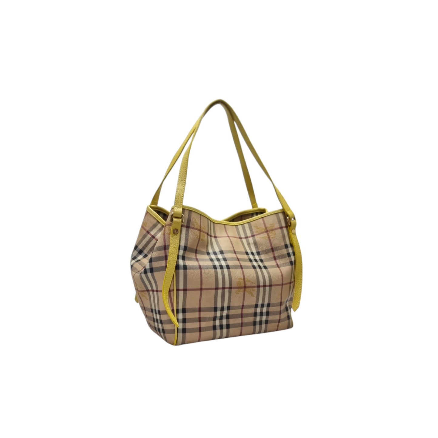 Burberry Haymarket Check Canterbury Canvas Hobo Bag Ghw (Yellow)