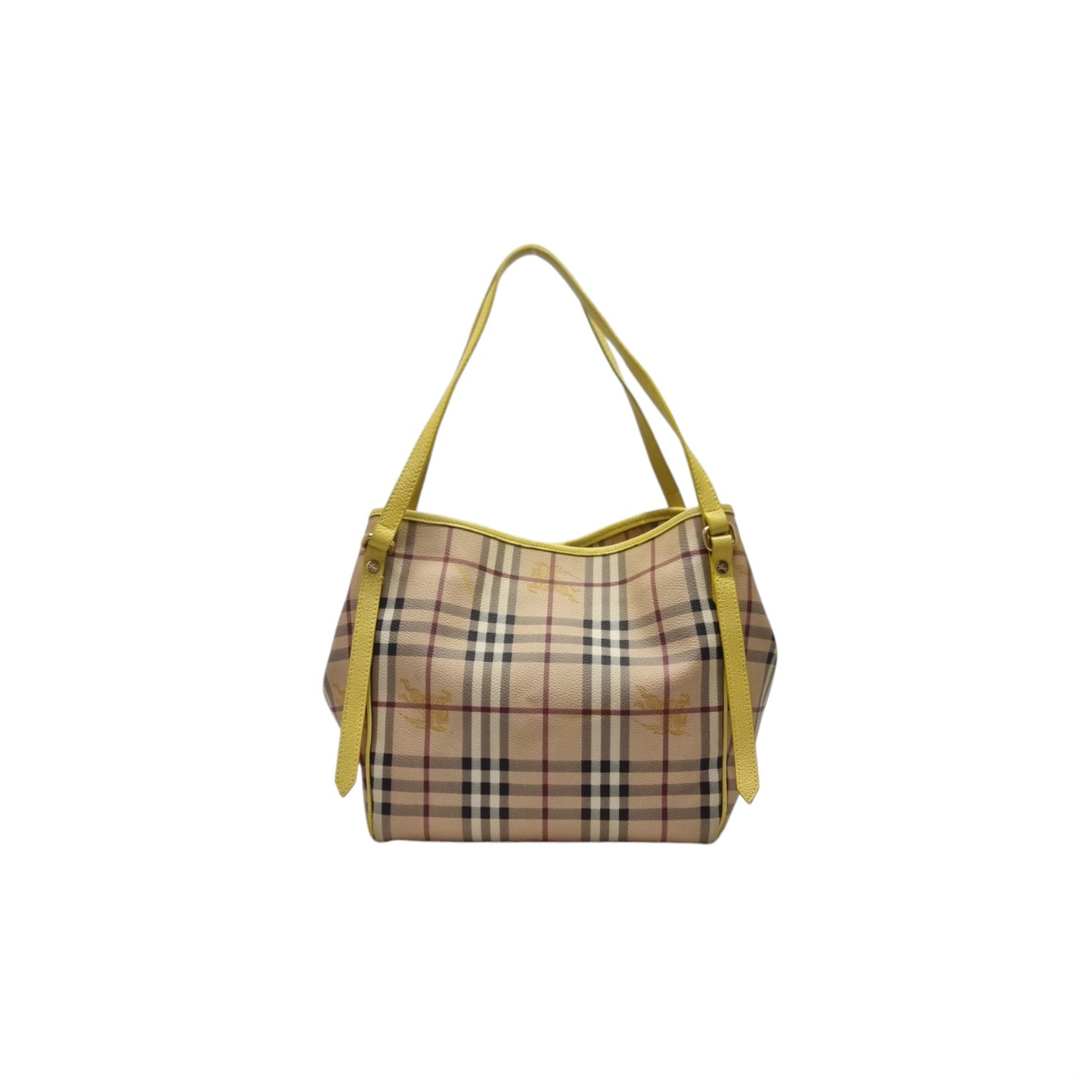 Burberry Haymarket Check Canterbury Canvas Hobo Bag Ghw (Yellow)