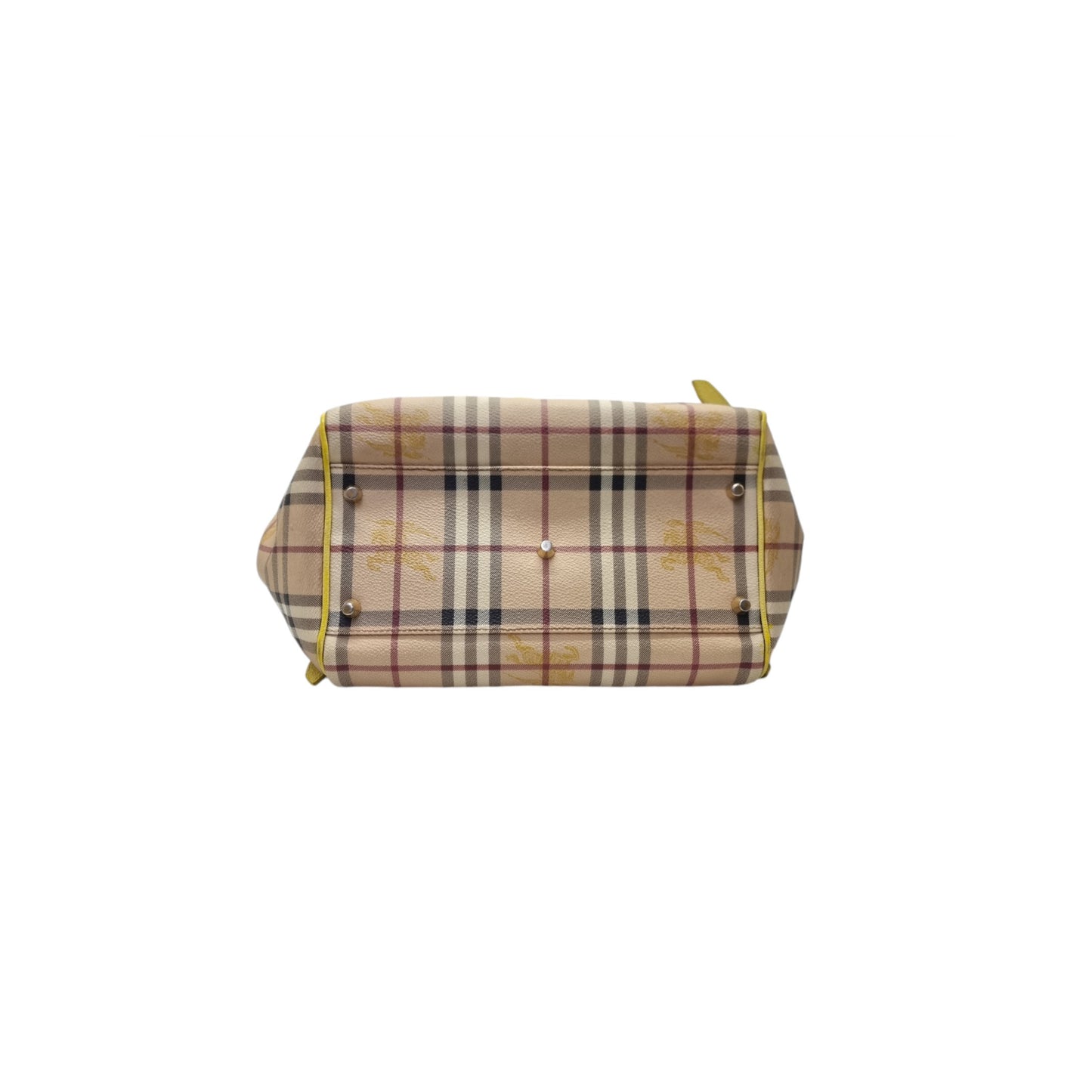 Burberry Haymarket Check Canterbury Canvas Hobo Bag Ghw (Yellow)