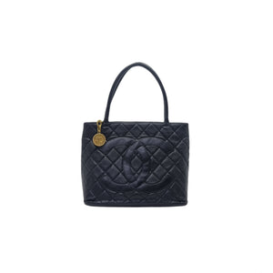 Chanel Medallion Shoulder Bag Caviar Ghw (Black)