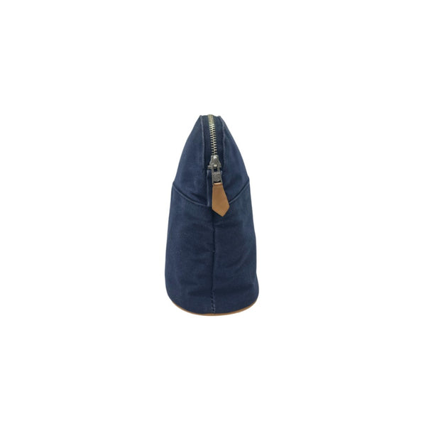 Hermes Canvas Bolide Case Meduim Shw (Navy Blue)