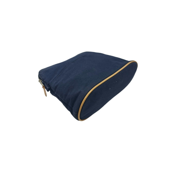 Hermes Canvas Bolide Case Meduim Shw (Navy Blue)