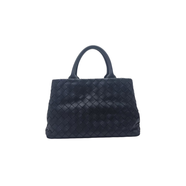 Bottega Veneta New Roma Intrecciato Satchel Bag Shw (Black)