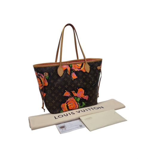 Louis Vuitton Neverfull MM Ltd Edition Stephen Sprouse Roses