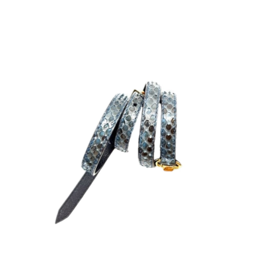 Burberry Python Grainy Leather Hse Chk Banner ElderberryTote Ghw (Mahogany/Purple/Yellow/Blue)