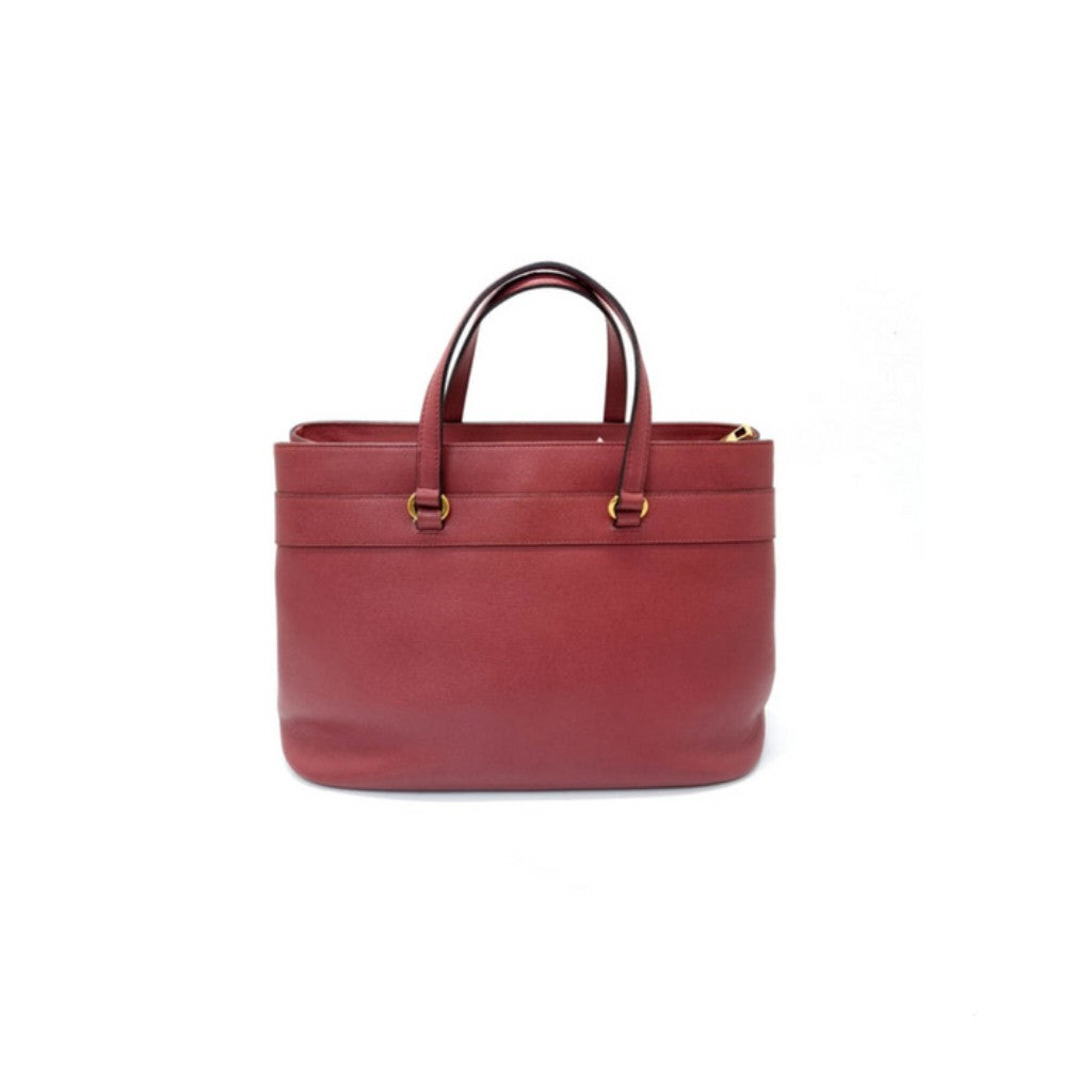 Gucci HorseBit 2 Way Safiano Leather Tote Bag Ghw (Bordeaux)