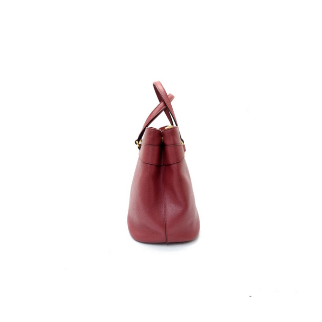 Gucci HorseBit 2 Way Safiano Leather Tote Bag Ghw (Bordeaux)