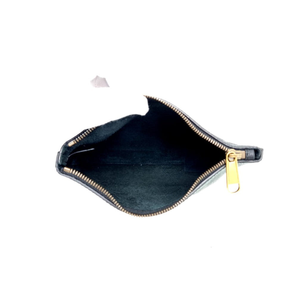Gucci Print Leather Pouch Ghw (Black)