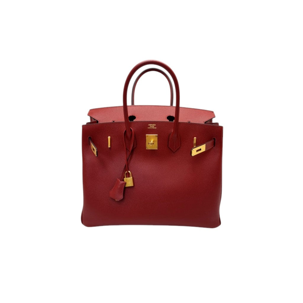 Hermes Birkin 35 Epsom Leather Ghw (Rouge Grenat)
