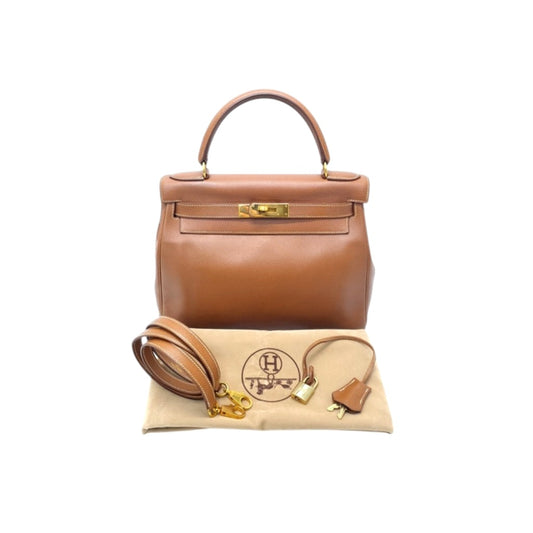 Hermes Kelly 28 Vintage Courchevel Leather Ghw (Gold Camel)