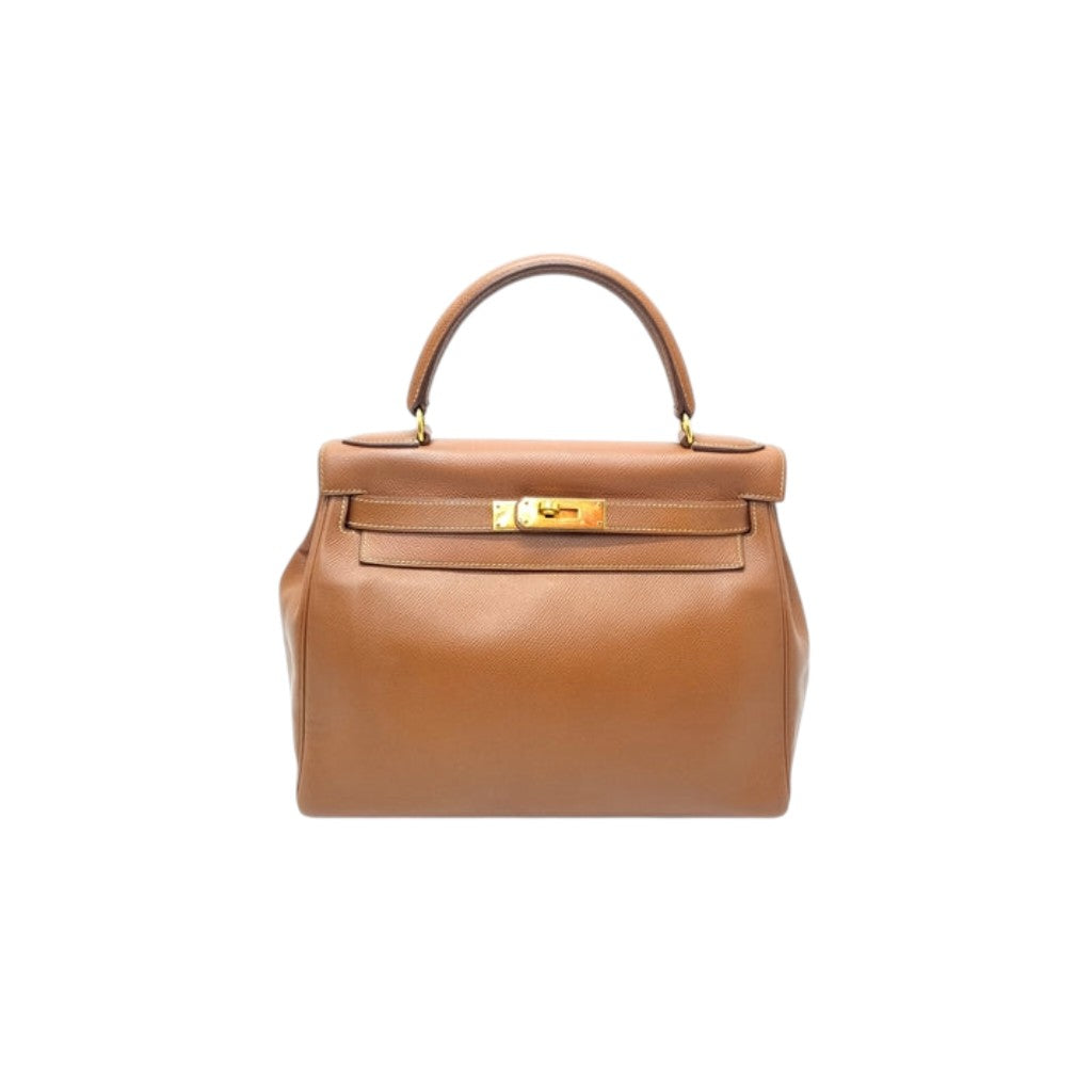 Hermes Kelly 28 Vintage Courchevel Leather Ghw (Gold Camel)
