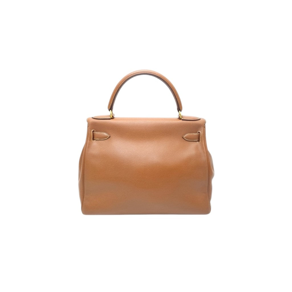 Hermes Kelly 28 Vintage Courchevel Leather Ghw (Gold Camel)