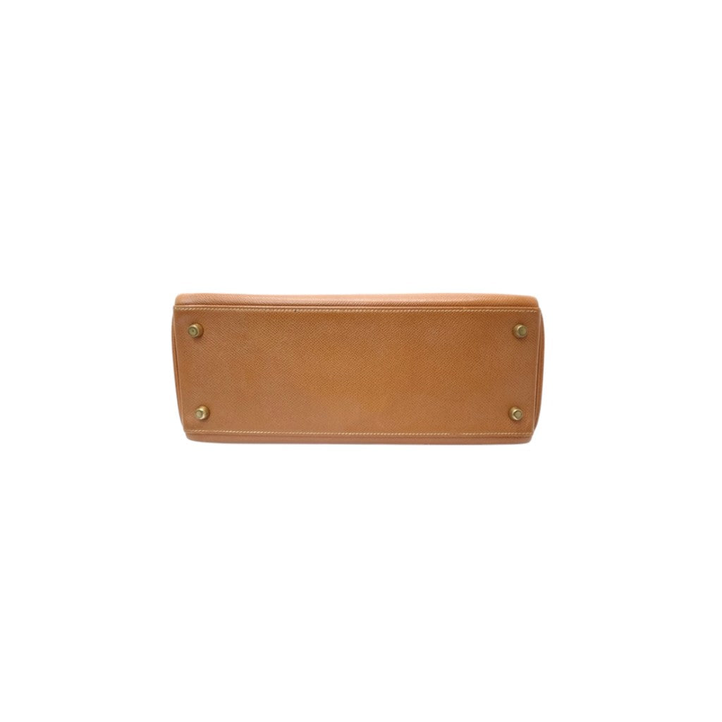 Hermes Kelly 28 Vintage Courchevel Leather Ghw (Gold Camel)