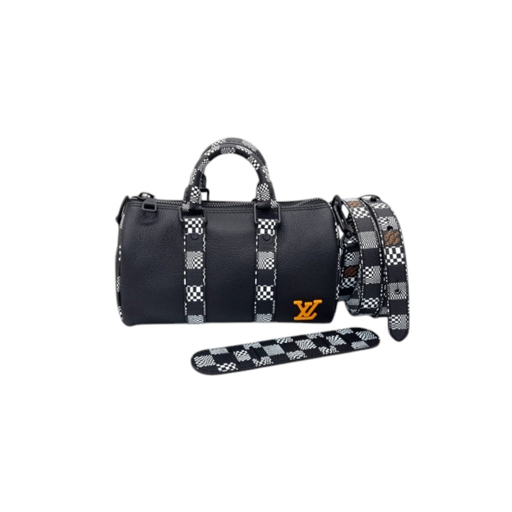Louis Vuitton Keepall XS Damier Distorted Cowhide Leather (Black)