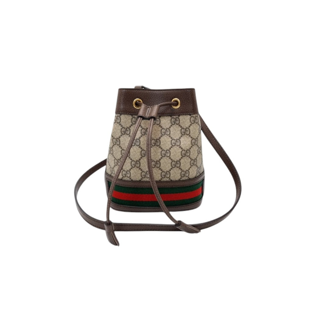 Gucci Ophidia GG Mini Bucket Bag Ghw (Ebony/Brown)