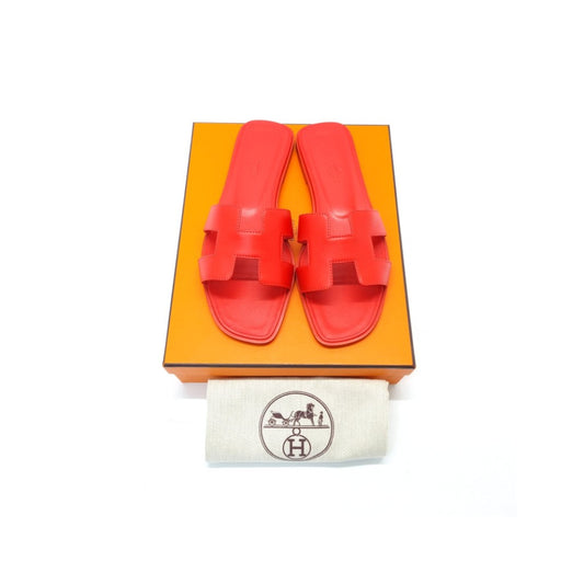 Hermes Oran Sandals (Rouge Bali)