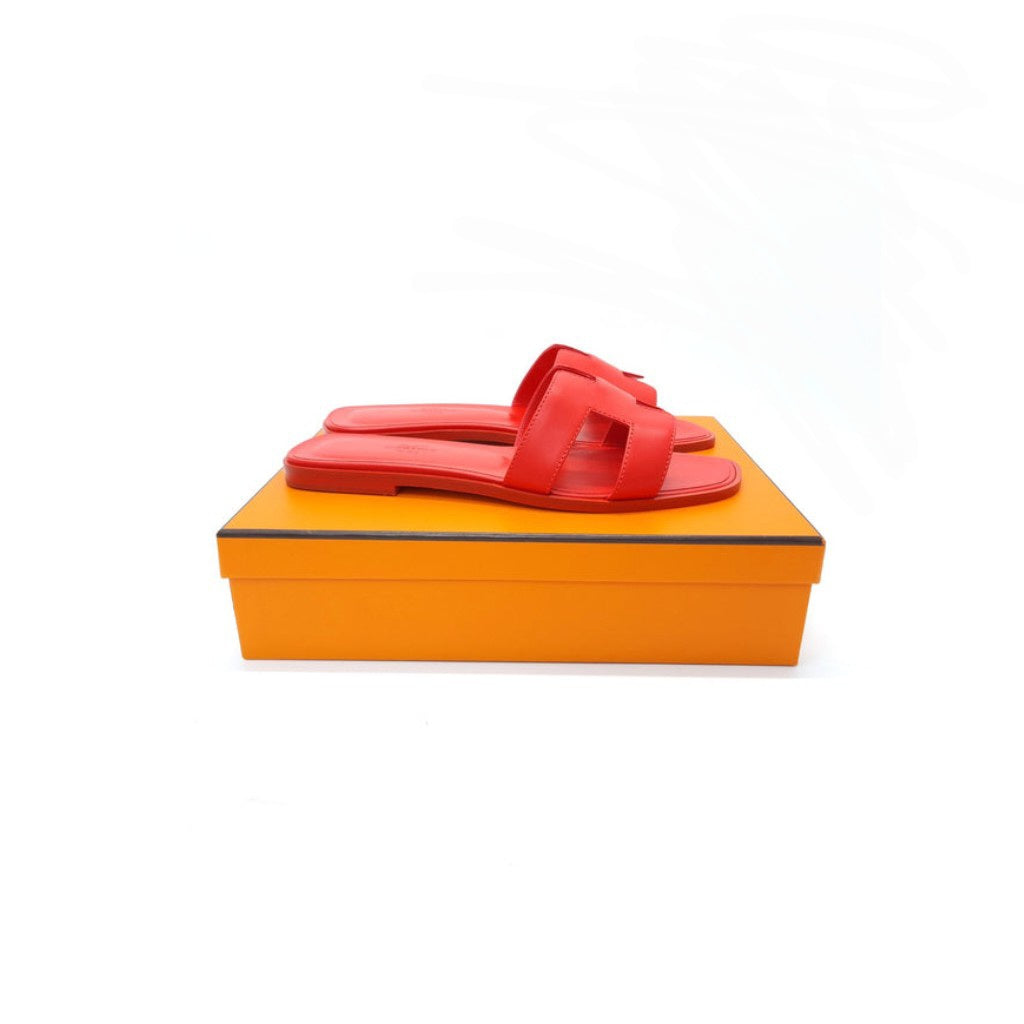 Hermes Oran Sandals (Rouge Bali)