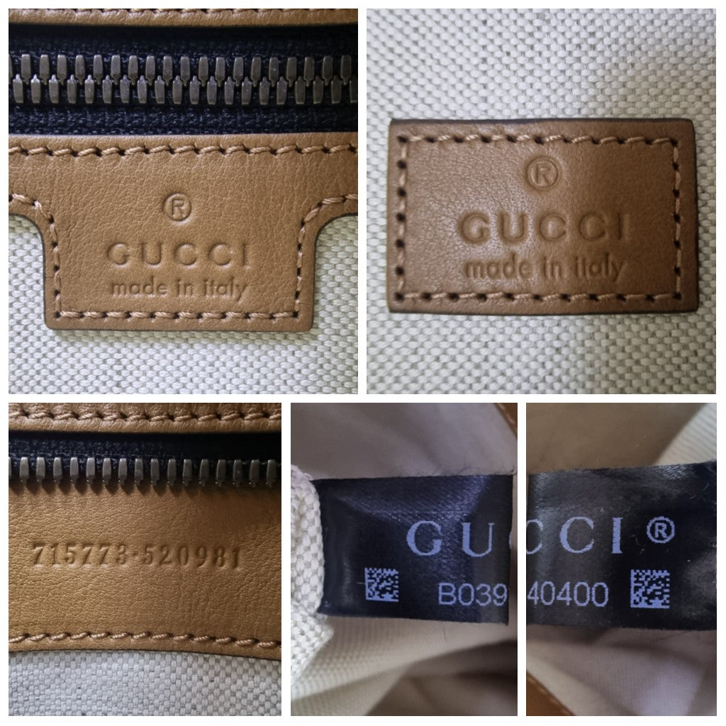 Gucci GG Bauletto Duffle Extra Large Canvas Bag Ghw (Black/Brown)