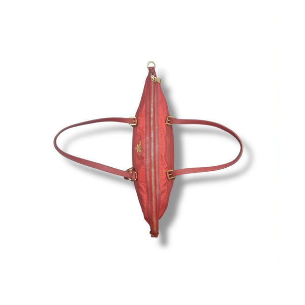 Prada BR4253 Nylon Tote Bag Ghw (Red)