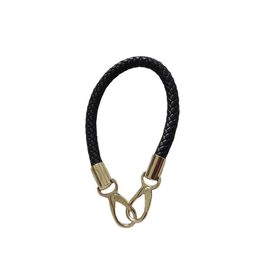 VLB Bag Strap Leather Braided Ghw (Black)