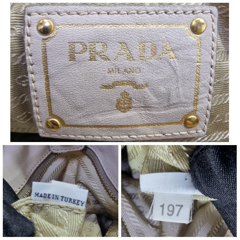 Prada Nylon Gaufre Tote Bag Ghw (Off White)