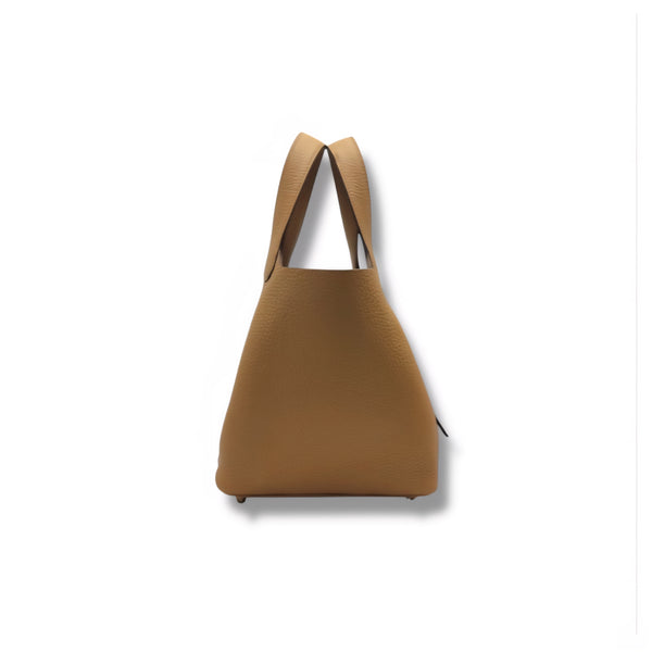 Hermes Picotin Lock 18 Taurillon Clemence Ghw (Biscuit)
