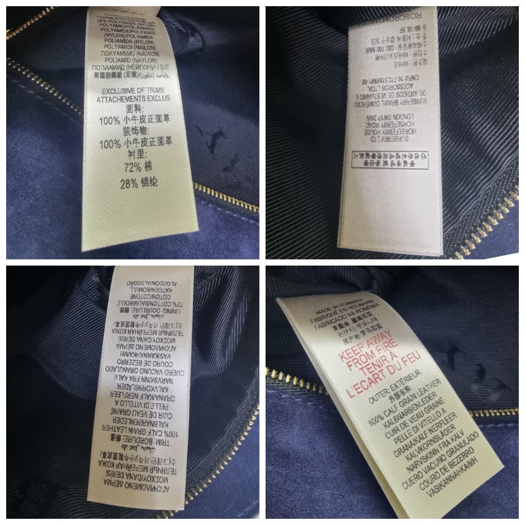 Burberry Mildenhall Leather Sling Bag Ghw (Navy Blue)