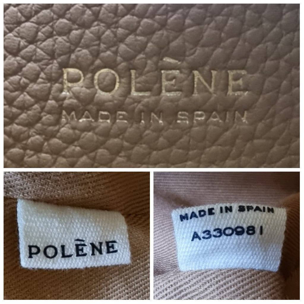 Polene Beri Grain Spanish Calfskin Crossbody Ghw (Camel)