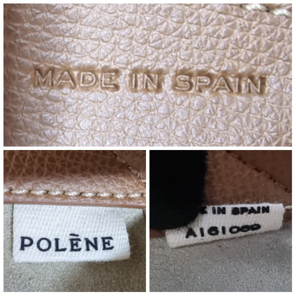 Polene Cyme Mini Leather Shoulder Bag Ghw (Camel)