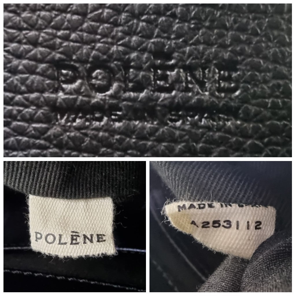 Polene Numero Un Nano Leather Tote Ghw (Black)