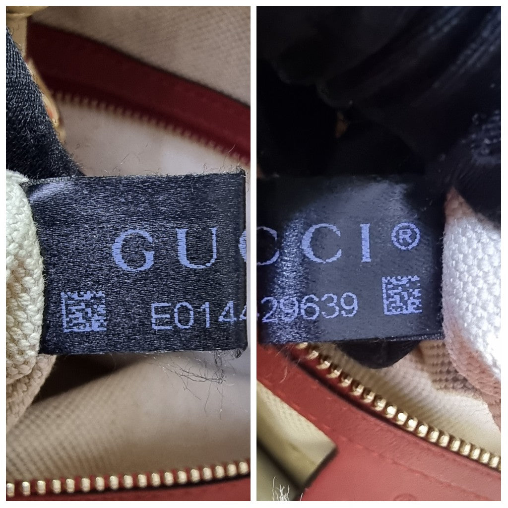 Gucci Microguccissima Patent NIce Shoulder Bag Ghw (Red)