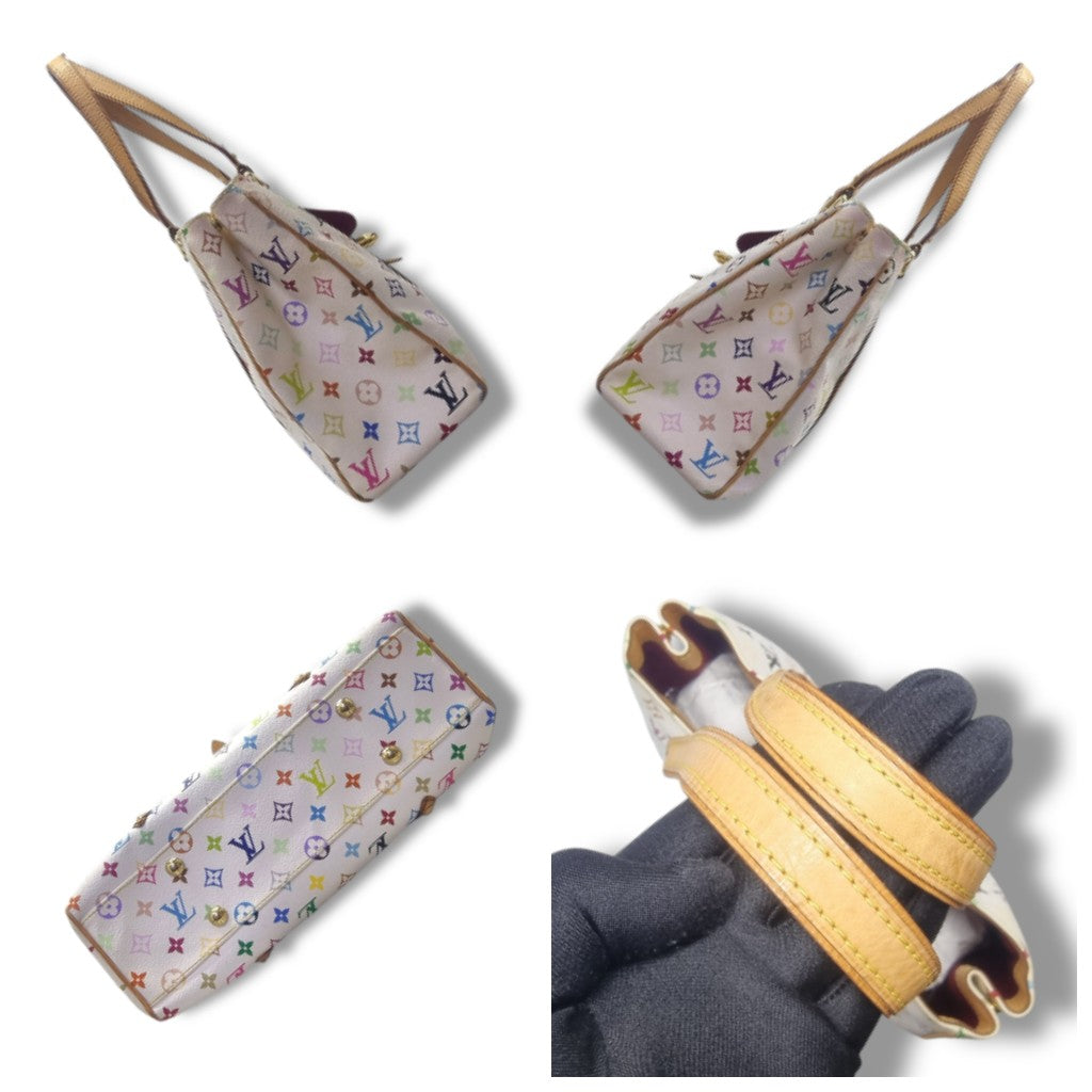 Louis Vuitton Aurelia MM Monogram Multicolor White Ghw