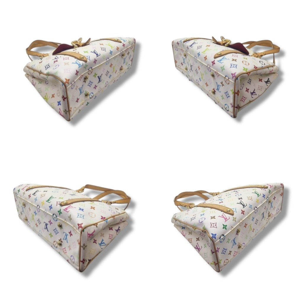 Louis Vuitton Aurelia MM Monogram Multicolor White Ghw
