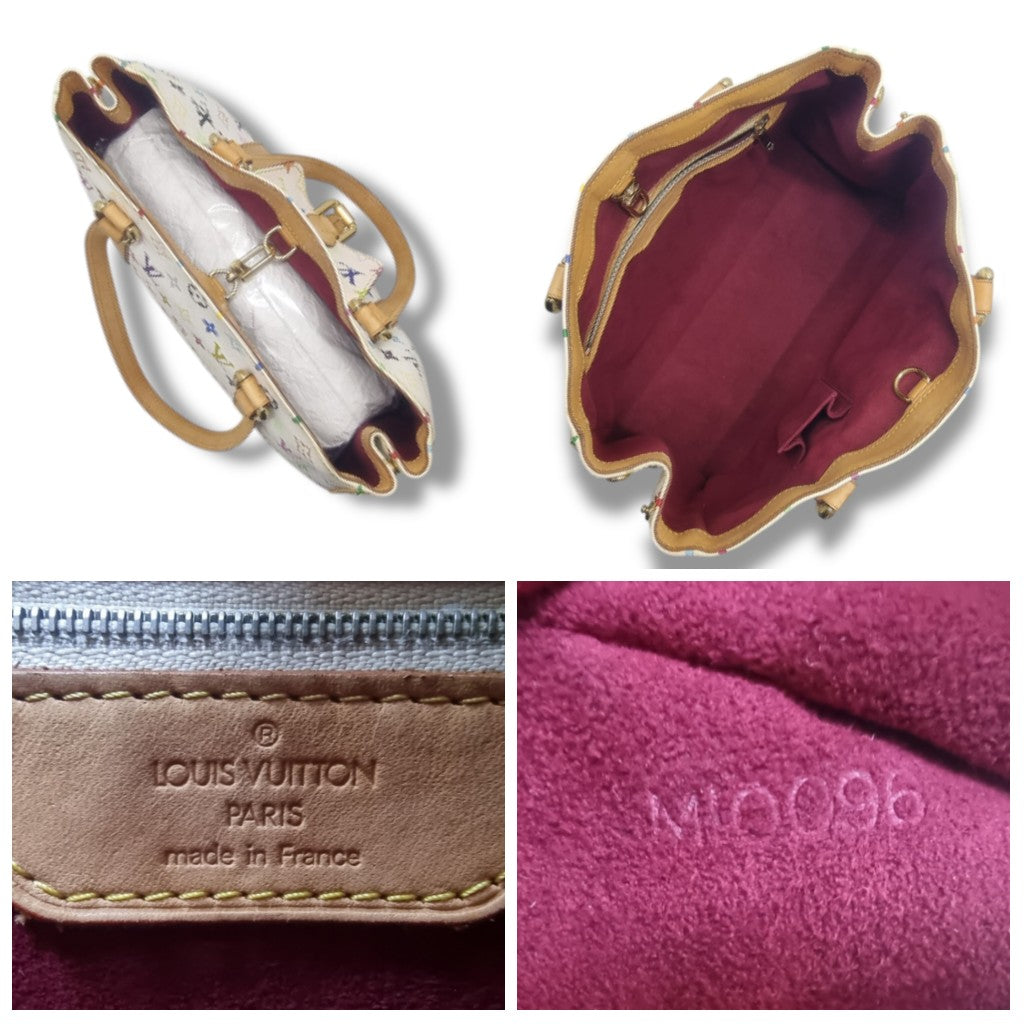 Louis Vuitton Aurelia MM Monogram Multicolor White Ghw