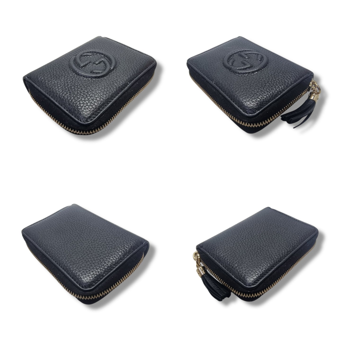 Gucci Soho Disco Leather Wallet Ghw (Black)