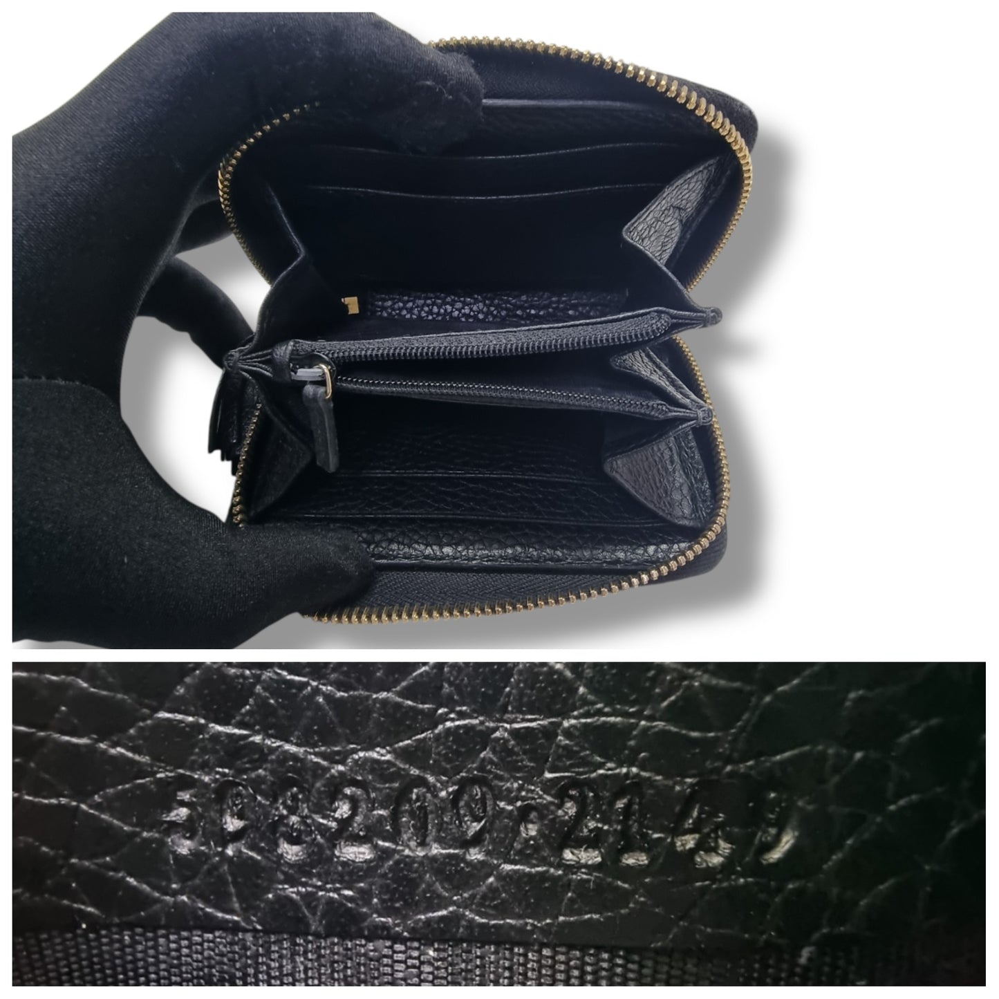 Gucci Soho Disco Leather Wallet Ghw (Black)