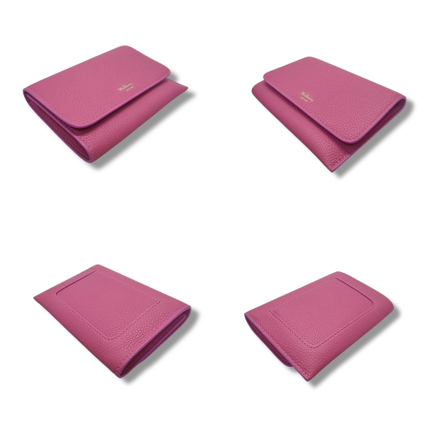 Mulberry Continental Key Pouch Leather Ghw (Pink)