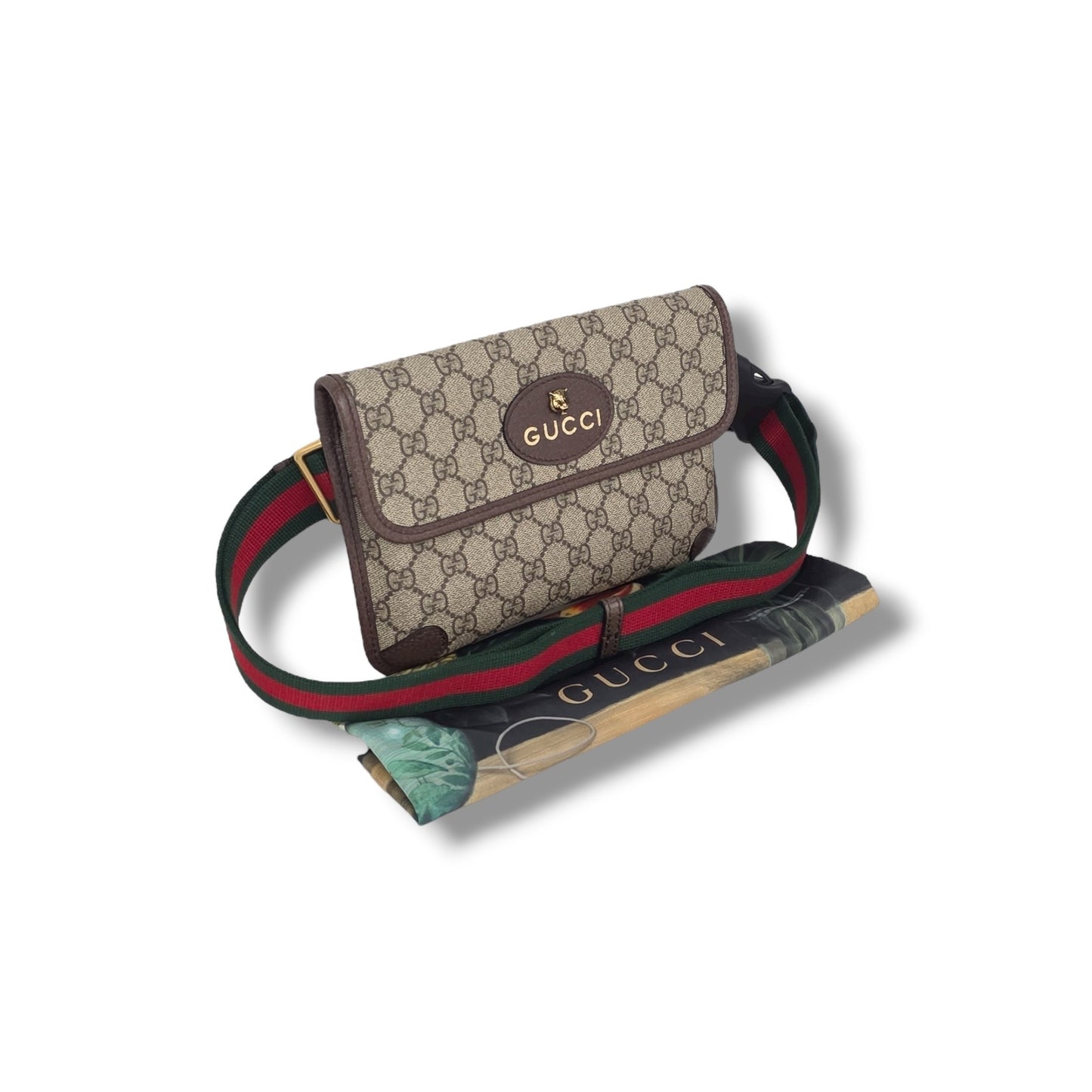 Gucci GG Supreme Neo Vintage Belt Bag Ghw (Beige/Brown)