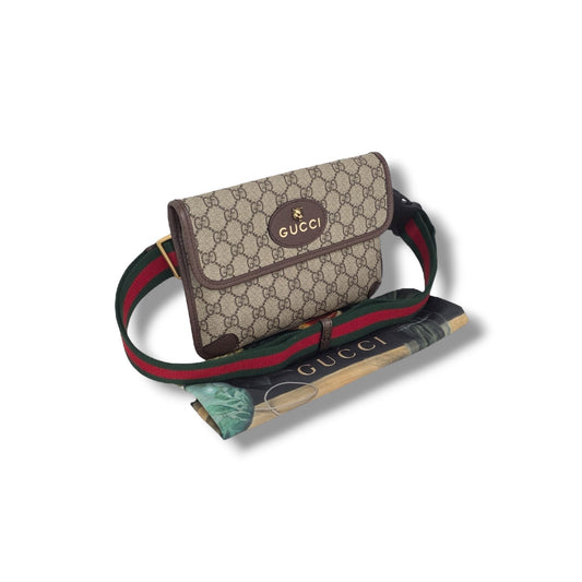Gucci GG Supreme Neo Vintage Belt Bag Ghw (Beige/Brown)