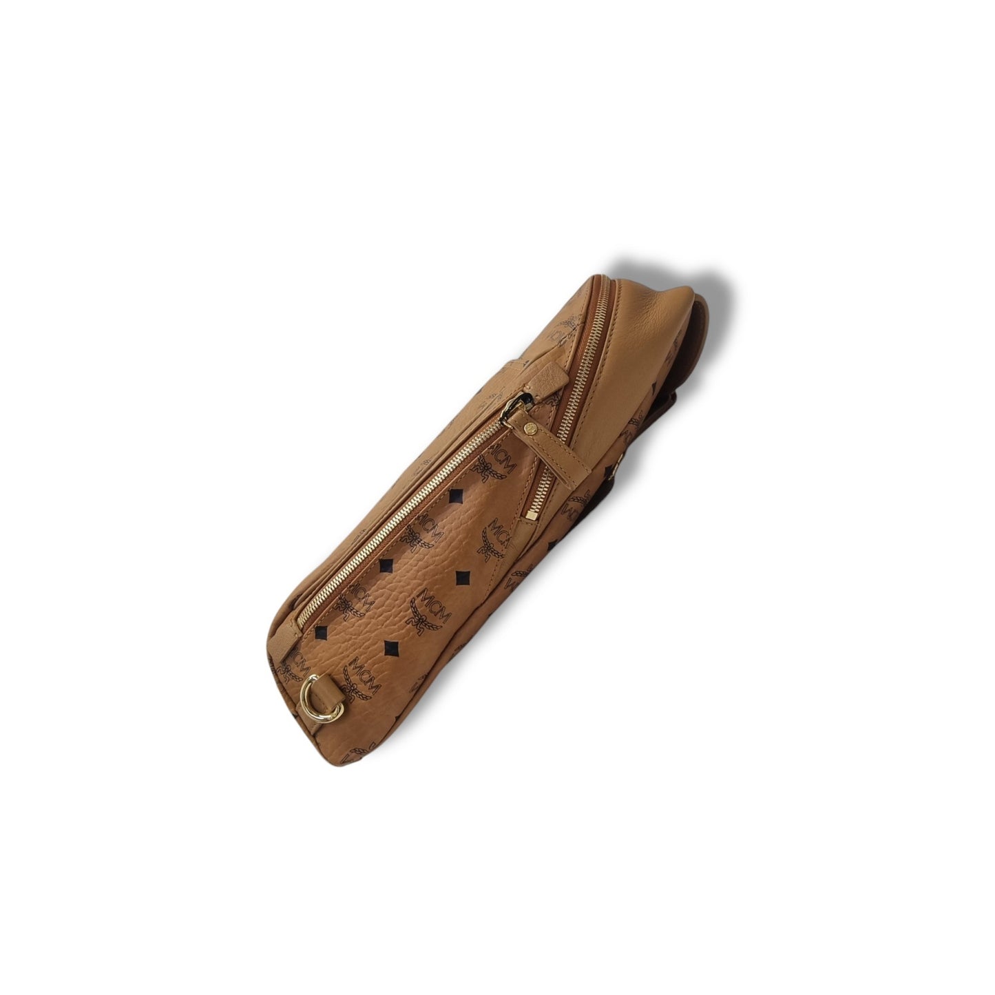 MCM Sling Bag Visetos Monogram Canvas Cognac Ghw