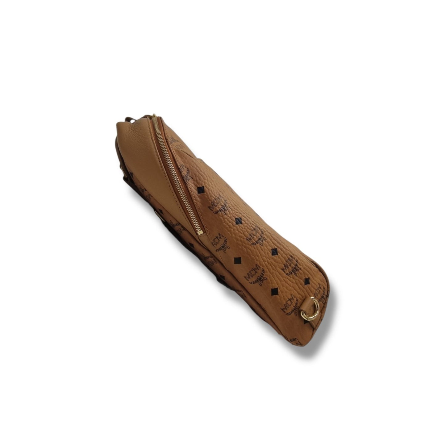 MCM Sling Bag Visetos Monogram Canvas Cognac Ghw