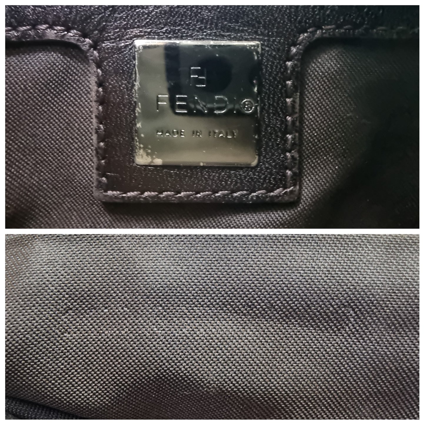 Fendi Vintage Zucchino Canvas Baguette Shw (Brown)